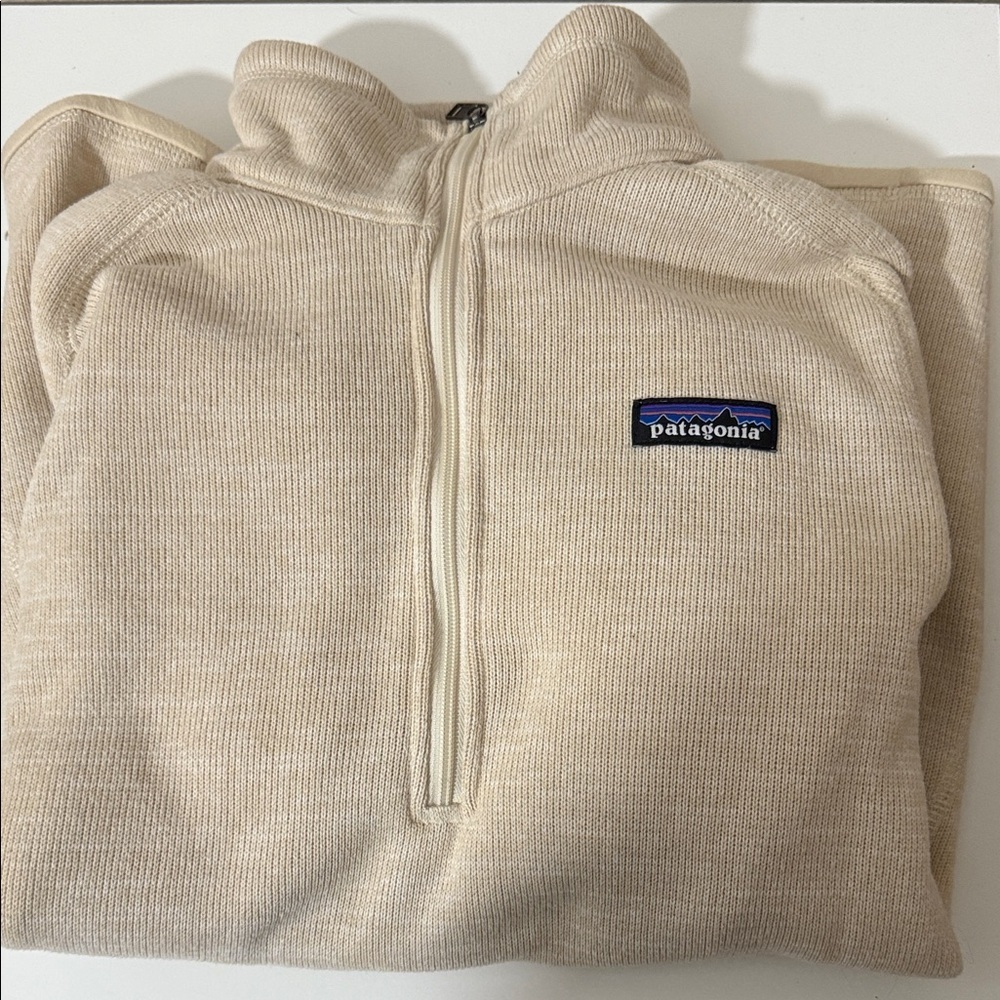 Patagonia  Zip-Up Sweater in Cream